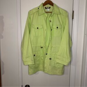 Denim & Co. Utility Field Jacket Light Green Size Small